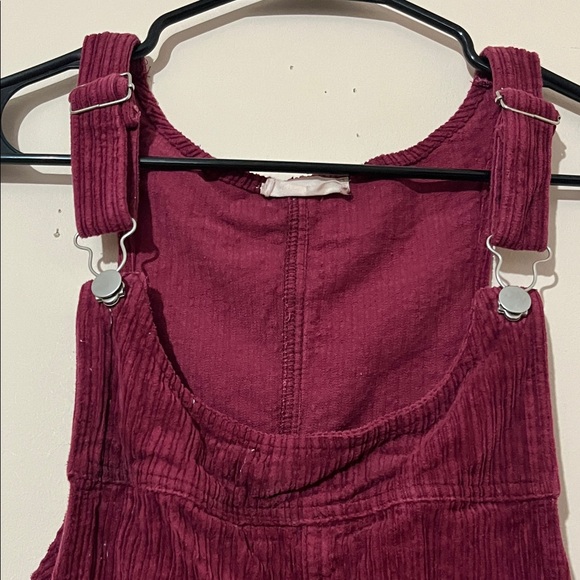 Altar’d State Burgundy Corduroy Overall Dress - Picture 3 of 4